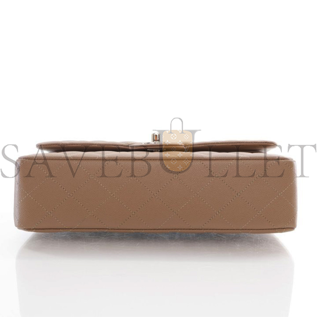 Ch*el classic flap medium taupe caviar as1112 (25*15*6cm)